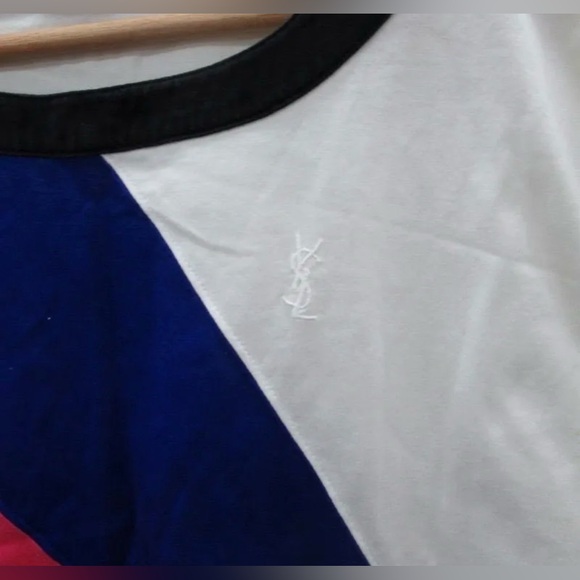 YSL vintage color block tee shirt women's medium - Picture 2 of 6